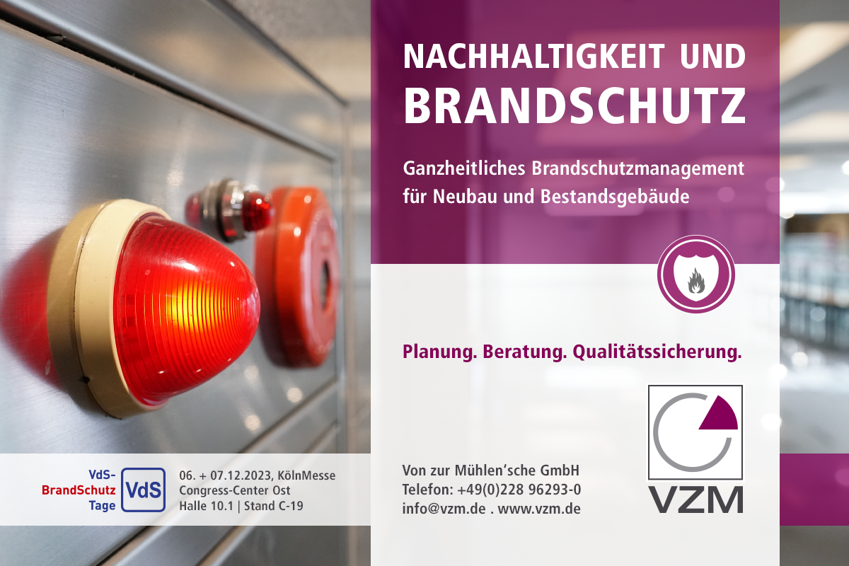 VZM auf den VdS-Brandschutztagen am 6.+7.12.2023